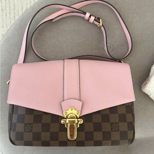Louis Vuitton Clapton PM Pink + Brown Excellent Condition